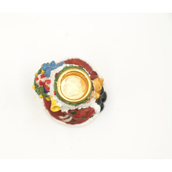 Vintage Santa Claus Mini Planter with Teddy Bear – 4" Tall Ceramic Figurine - Picture 6 of 7